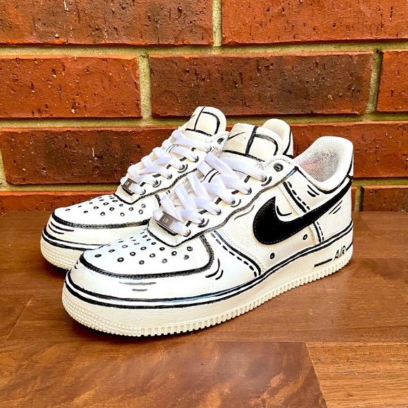 Custom CARTOON Off White Air Force 1's! 